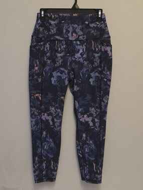 RBX Women's High-Waist Pocket Leggings in Dark Floral Print